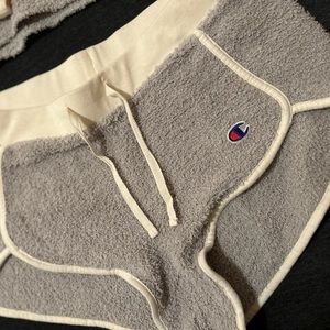 Champion grey fuzzy shorts
